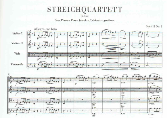 Beethoven 弦楽四重奏曲 Op.18 楽譜比較 | Admaestro